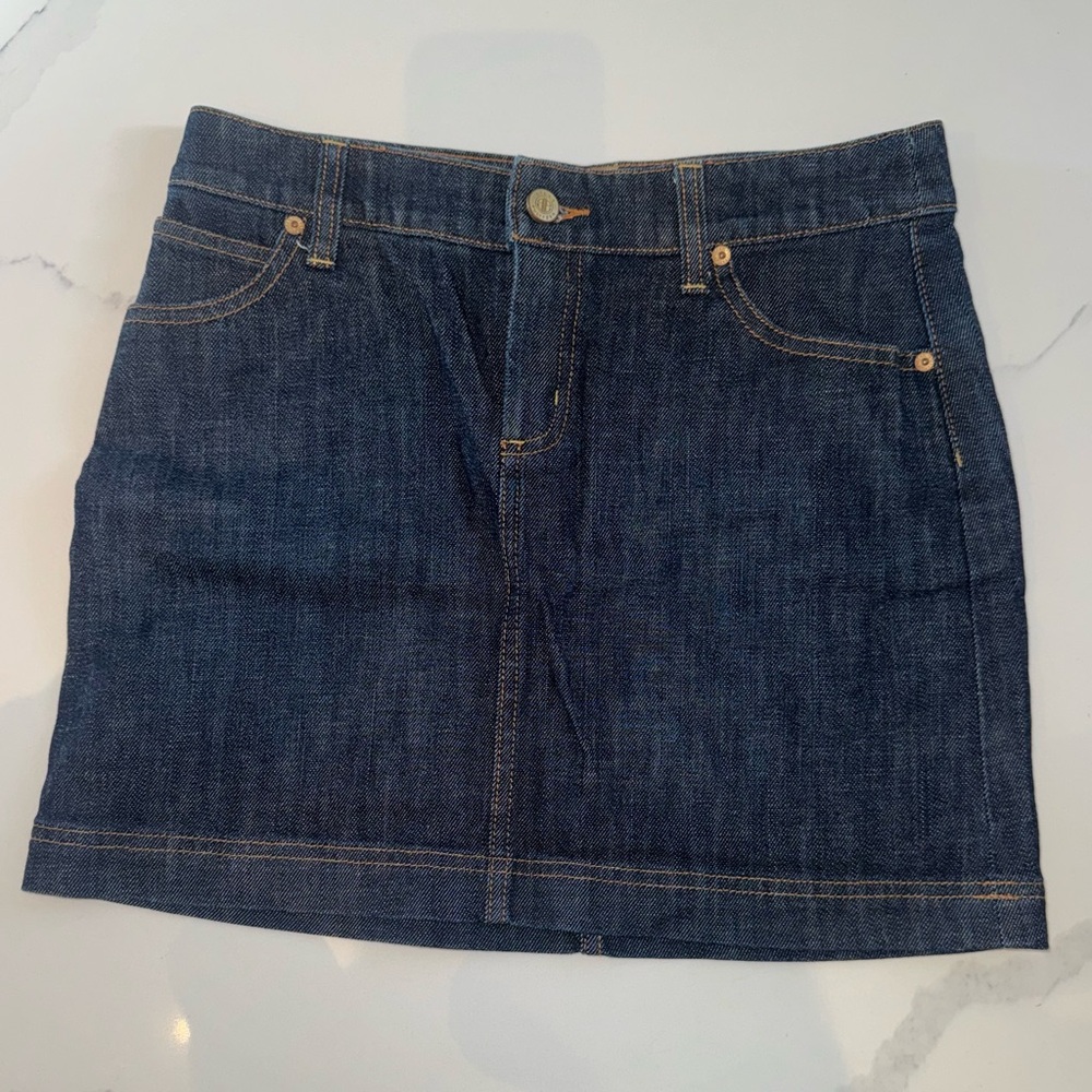 Lilly Pulitzer Dark Blue Denim Mini Skirt